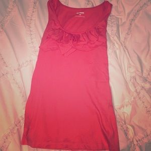 Express ruffle front tank top